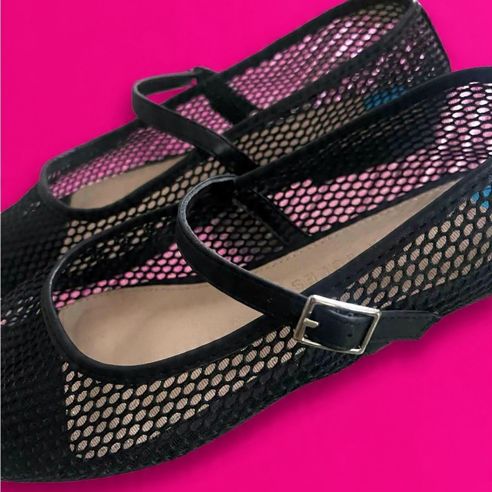 Sincerely Jules “Muse” Black Mesh Women's Ballet Flats US 7.5 - Picture 8 of 8